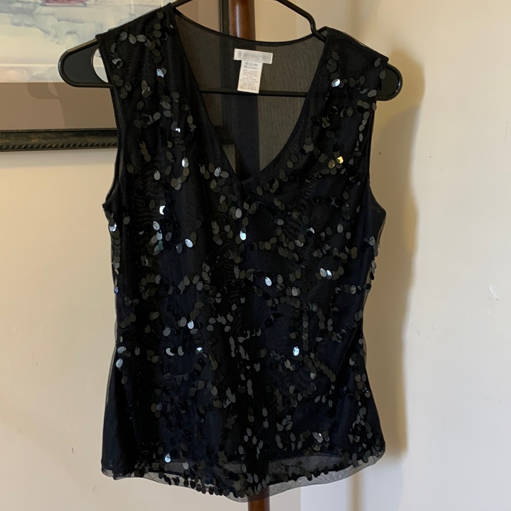 Black sleeveless dress top for sale!!